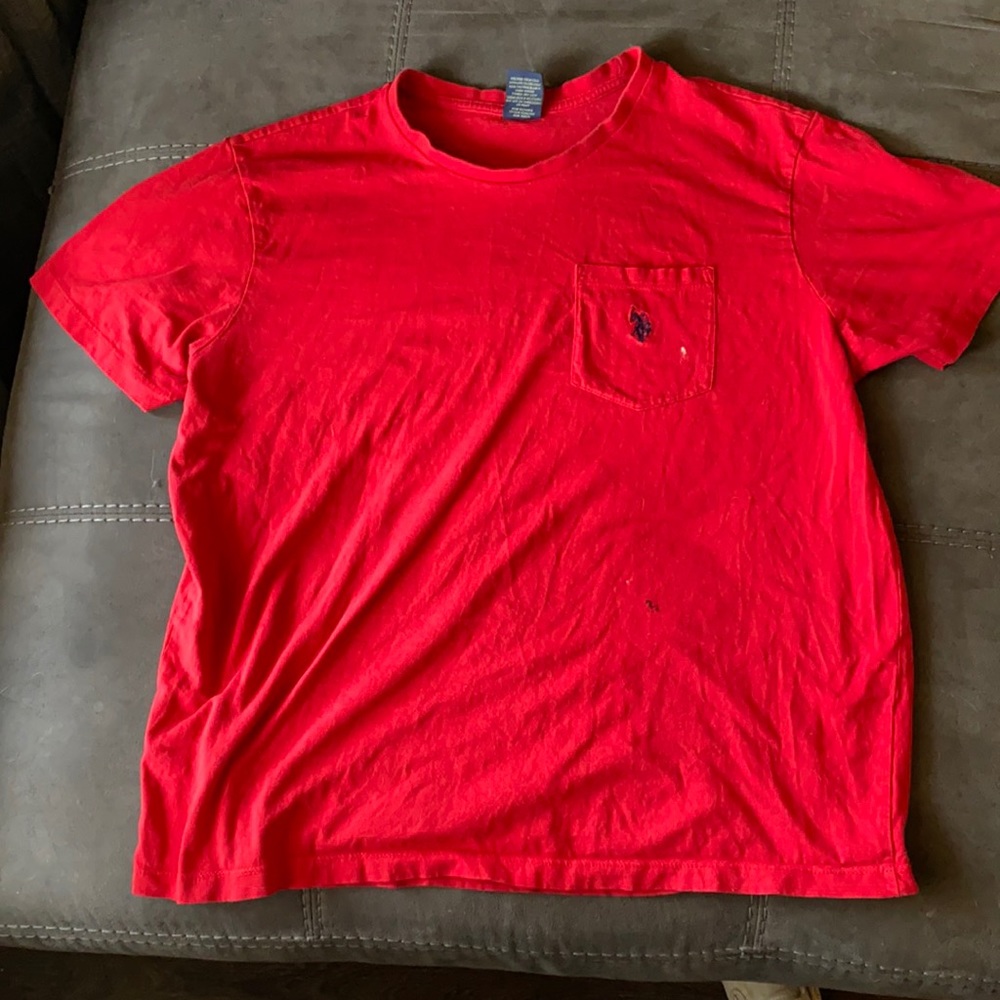 Red pocket US POLO ASSASSIN T-shirt